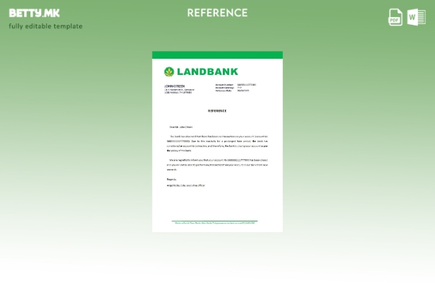 Модерен стил референтен шаблон за затворање на филипинската земјена банка